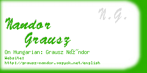 nandor grausz business card